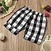 FEITONG Infant Toddler Baby Boy Fox T shirt Tops Plaid Shorts Pants Clothes Set (18 Months, Black)