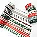 12 Rolls Christmas Thanksgiving Holiday Washi Tape Set, Snowflake Tape, DIY Scrapbooking Decorative Tape, Masking Tape, Planner Tape, Craft Gift Decoration Tape Stickers, Red Green White(Random Color)