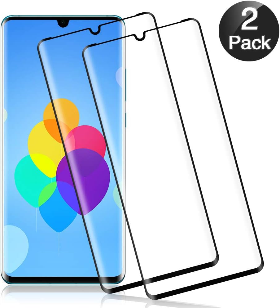 Ventdest Huawei P30 Pro Screen Protector Glass [2 PACK], Huawei P30 Pro Screen Protector [Force Resistant Up to 11 Pounds][Case Friendly] Tempered Glass Screen Protector for Huawei P30 Pro