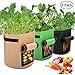 Accmor 3 Pcs Garden Potato Grow Bags with Flap and Handles Fabric Pots Heavy Duty, 7 Gallon Potato Tomato Planter Bag Vegetable Planting Bag