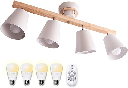 Amazon Ventota リモコン 調光調色 シーリング 4灯スポットライト Led電球付 Ocellus Ii Wh Ventota ホーム キッチン 通販