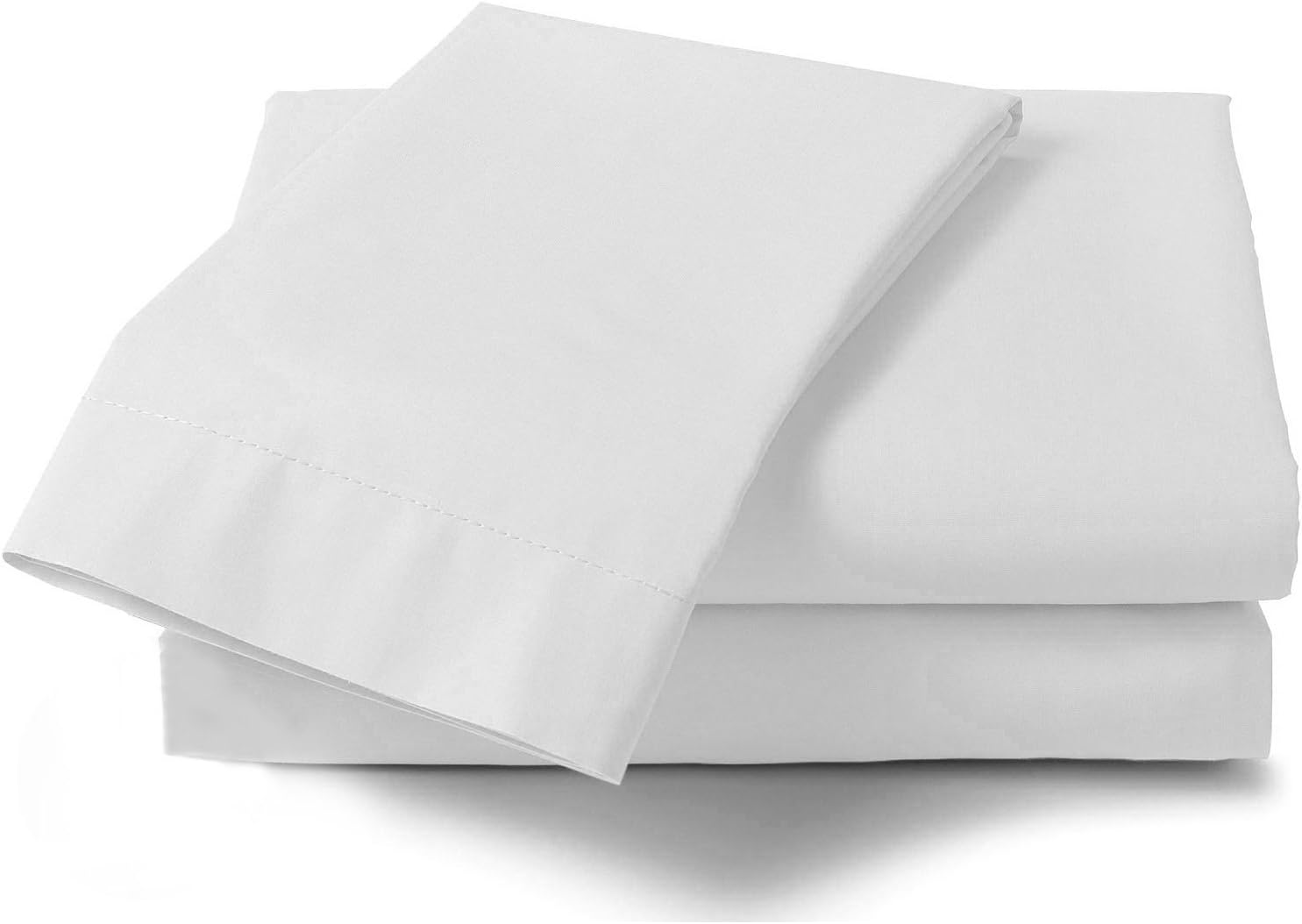 Just Contempo Plain Percale Fitted Sheet, Single, White