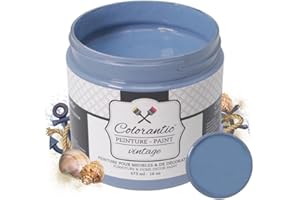 Colorantic | SAILOR Chalk Paint Based for Furniture DIY - Multi-Surface Craft Paint | MEDIUM BLUE-GREY Home Decor Painting (8 oz, Sailor)