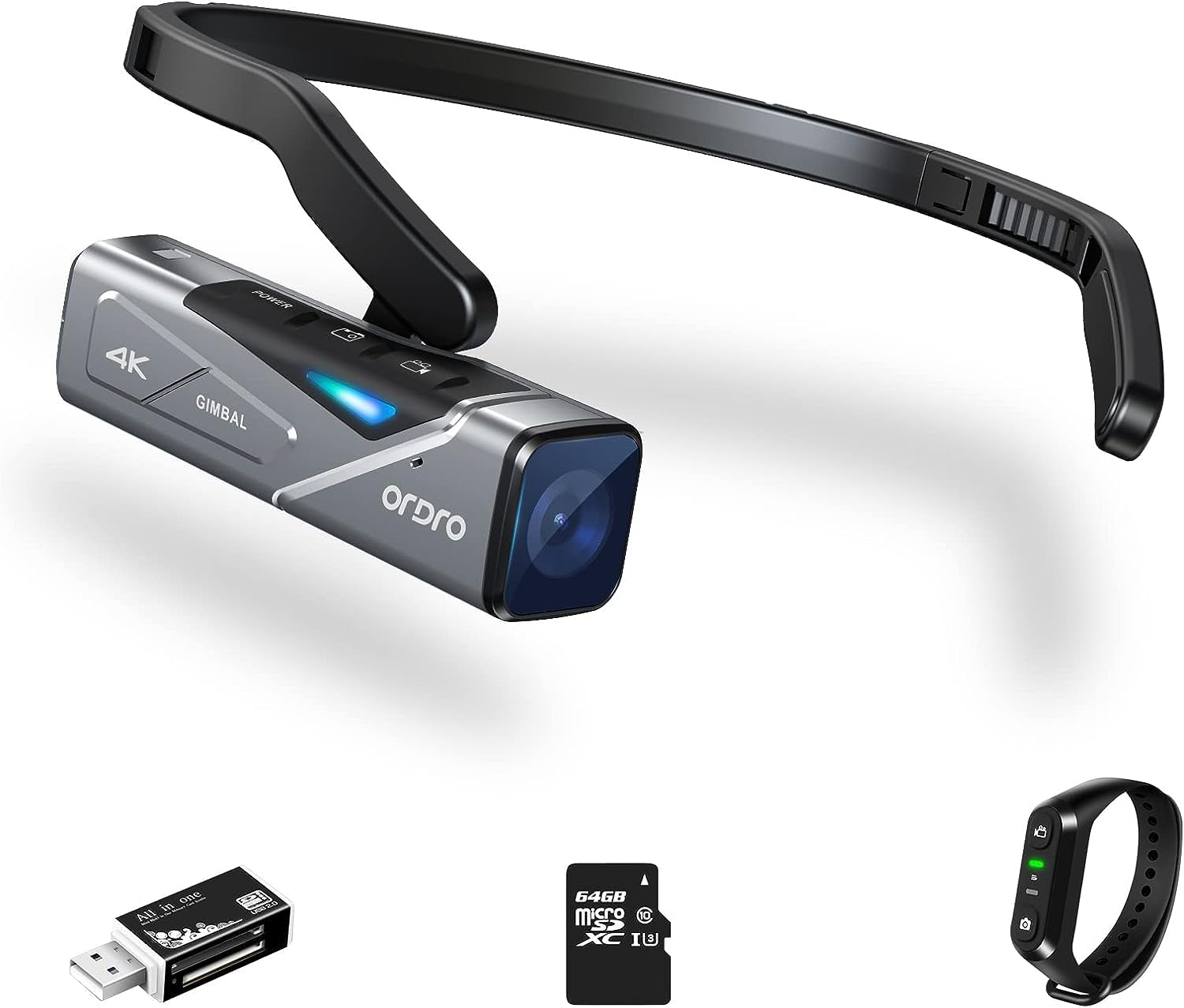 ORDRO 4K Camcorder EP7 4K 30fps UHD FPV Vlog Camera with Remote Control and 64GB MicroSD Card