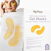 Under Eye Patches for puffy eyes and dark circles, Collagen & Peptides Skincare, Gold Eye Masks for dark circles and puffiness, Self Care Gifts for Women & Men, Under Eye Mask Patches-Gold 24 Pairs