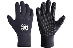 XINNI 3mm Neoprene Wetsuit Gloves Thermal Anti Slip Palm Five Finger Water Winter Sports Gloves for Scuba Diving Snorkeling S