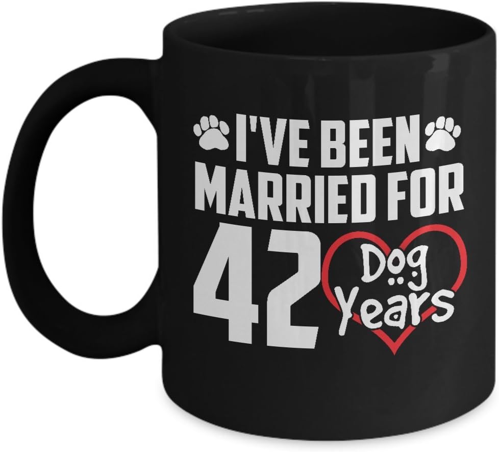 6th Wedding Anniversary Gifts For Dog Lover. Funny Couple Mugs