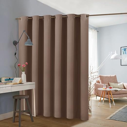 Ponydance Rideau séparateur de pièce, Polyester Tissu, moka, Tall 9ft x