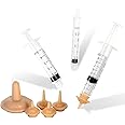 CZTNNZK 5PCS Pet Feeding Nipple-Contains 3 Syringes, Silicone Material Kitten Puppy Nipples for Nursing, Reusable Pet Nursing Syringes, Suitable for Kittens, Puppies, Rabbits, Squirrels