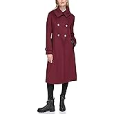KARL LAGERFELD Women's Luxe Twill Classic Maxi Peacoat