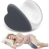 TranquilMoments Knee Pillow for Side Sleepers, Leg Pillow with Cooling Cover, Memory Foam Leg Pillow for Side Sleeping, Heart-Shape Cushion for Hip, Back & Sciatica Pain Relief, Grey