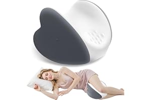 TranquilMoments Knee Pillow for Side Sleepers, Leg Pillow with Cooling Cover, Memory Foam Leg Pillow for Side Sleeping, Heart-Shape Cushion for Hip, Back & Sciatica Pain Relief, Grey