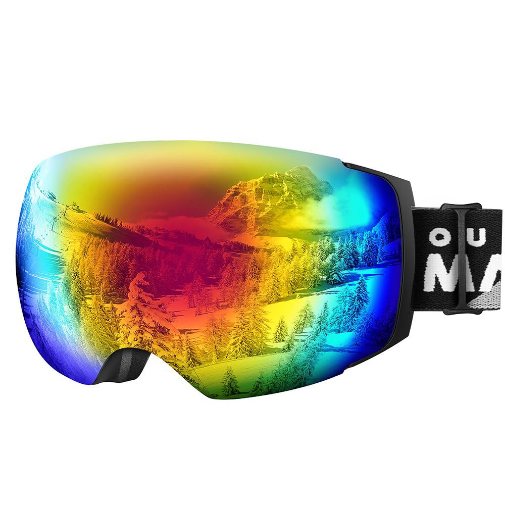 OutdoorMaster Ski Goggles PRO - Frameless, Interchangeable Lens 100% UV400 Protection Snow Goggles for Men & Women