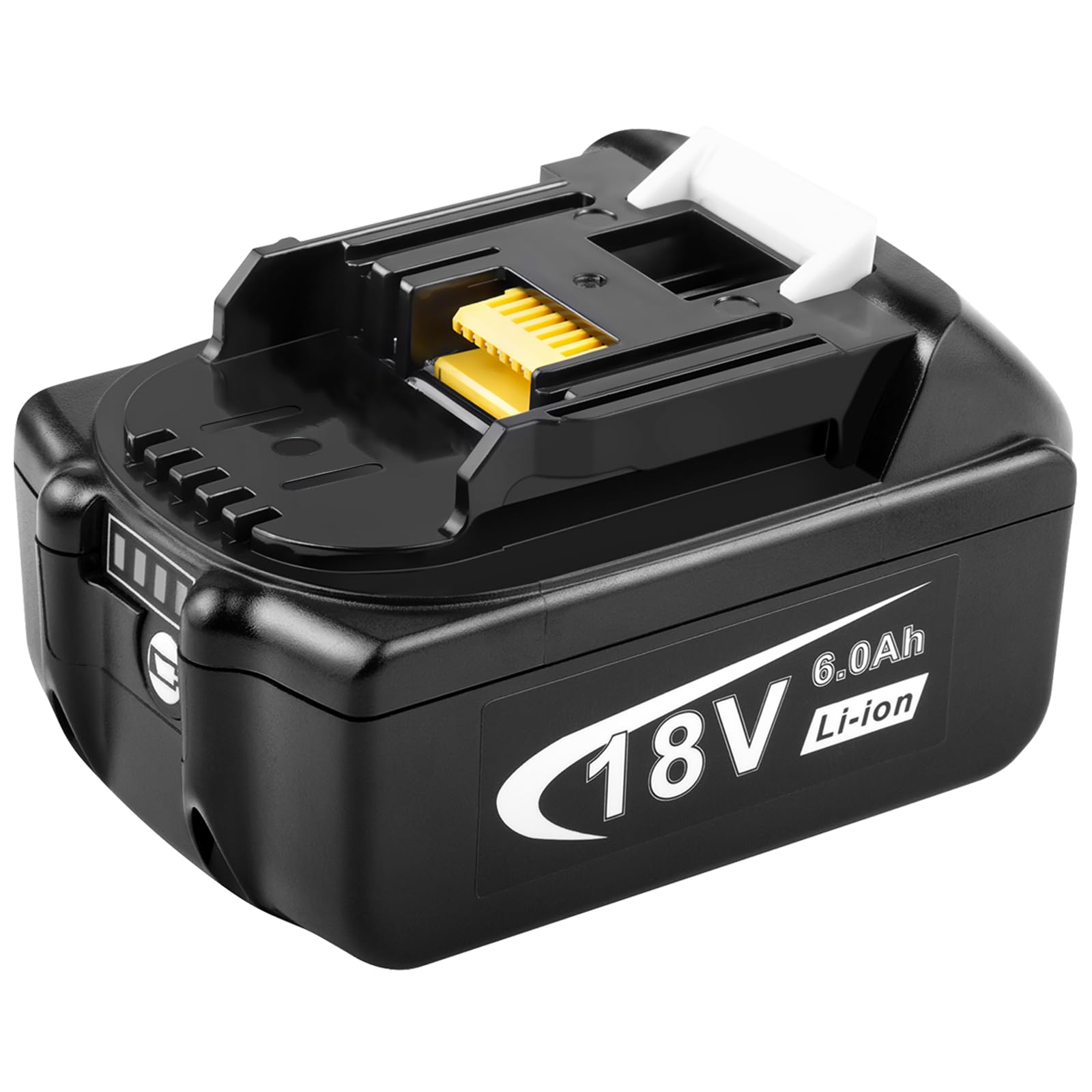 Photo 1 of Upgrade 18V 6000mAh BL1860 Battery Replace for Makita BL1860B BL1860B-2 BL1850 BL1850B BL1840 BL1840B BL1830 BL1830B BL1820 BL1815 BL1815B LXT-400 194204-5 Drill Tools with LED Indicator (1Pack)