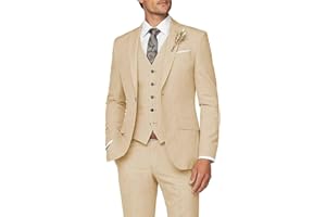 Wangyue Mens Suit 3 Piece Slim Fit Suit for Men Formal Business Suit Wedding Groom Prom Tuxedo Dinner Party