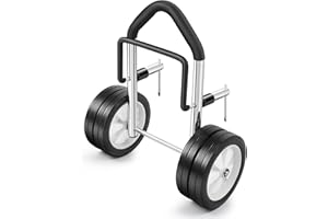 FEIMIRE Boat Dolly Canoe and Fishing Boat, Heavy-Duty Chrome-Plated Steel Boat Carrier Cart with Dual Wheels, Adjustable Clamp(Fit Transoms up to 3" Thickness) (Effortless Lever)