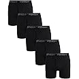 AND1 Mens Boxer Briefs - 5 Pack Stretch Performance Mens Underwear Boxers with Functional Fly Pouch (Sizes: S-3XL)