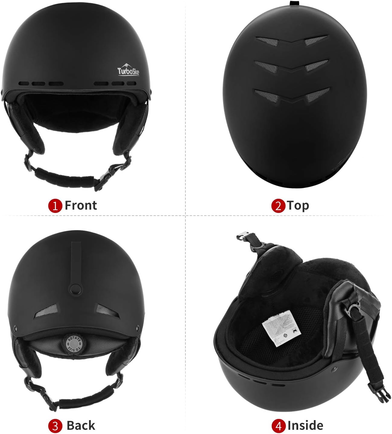 TurboSke Ski Helmet, Snowboarding Helmet for Men, Women and Youth and Kids : Sports & Outdoors