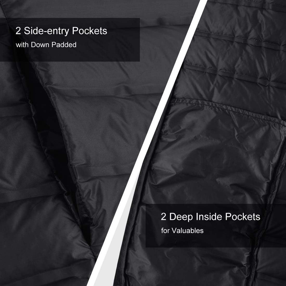 Lesmart Mens Down Puffer Jacket Lightweight Packable Winter Quilted Coat Warm Casual Outdoor: Clothing