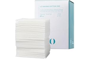 ILSO 1/3 Saving Cotton Pad, Thin Layer Perfect for DIY Toner pad and mask, 40 Sheets, Korean Skincare (50 x 70mm)