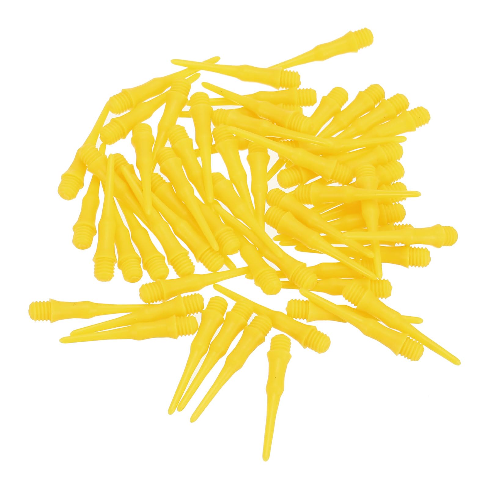 PATIKIL Plastic Dart Tips 2BA Thread, 60 Pack Soft Dart Tip Replacement Dart Accessories, Yellow