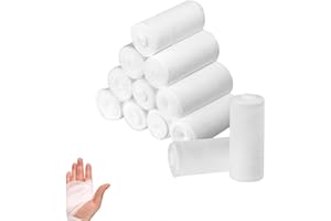 Gauze Bandage Rolls 4 Inch x 4.9 Yards, Breathable Stretch Conforming Support for individually wrapped -Flexible, Breathable 