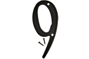 Hy-Ko Products PN-29/9 Plastic House Number 9 (NINE) 4" High Black