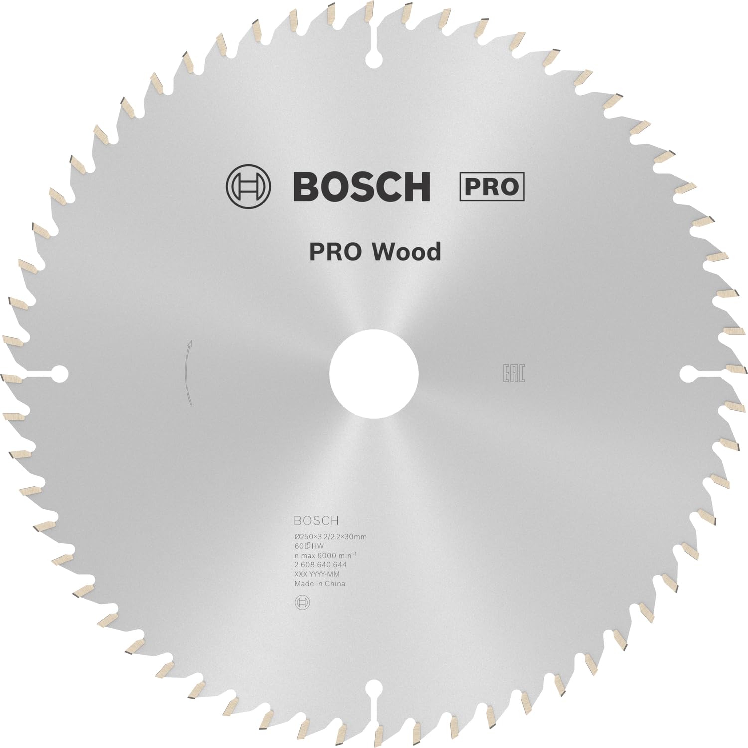 Bosch 1x PRO Wood Circular Saw Blade for Corded Mitre Saws (for Softwood, Hardwood, Ø mm, Professional Accessory Mitre Circular Saw)