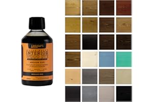 Littlefair's Wood Stain Water Based - 8.5oz/250ml - Indoor Furniture Stain Light & Dark Finishes - Special Non Toxic & Eco Friendly Formula - Wood Stain for Crafts - Color: Medium Oak
