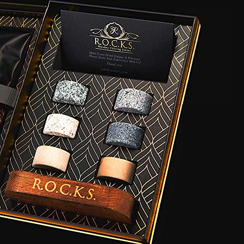 Whiskey Chilling Stones & Kentucky Bourbon Barrel Aged Coffee Gift Set - 6 Handcrafted Granite Round Rocks & Hardwood Storage Tray - Medium Dark Roast 4oz Tasting Bag for Specialty Coffee Lovers! - Image 4