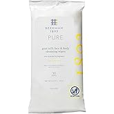 Beekman 1802 Face & Body Wipes - Fragrance Free, 30 Count, Cleanses Dirt & Makeup, With Goat Milk, Aloe & Vitamin E