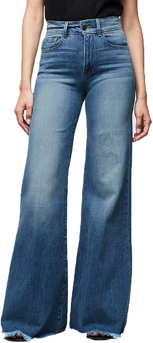Pantalon Jean Patte D'éléphant Homme Rétro Années 60-70 - Coupe évasée Longue - Taille Regular - Neuf Avec étiquettes