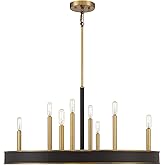 Savoy House 1-1716-8-322 Chaucer Modern Round Chandelier with Chocolate Leather Accent, 8-Light 480 Total Watts, 15" H x 30" 
