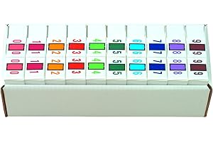 Doctor Stuff - File Folder Labels, Complete Set of Numbers 0-9, Compatible with SMEAD BCCRN - TPNM Series Chart Stickers, 1" x 1-1/4", 1 Each of 10 Rolls, 500/Roll