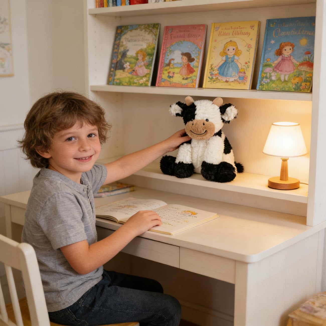 Hopearl Kuschelige Kuh Aus Weichem Plüsch - Niedliche Milchkuh Als Kuscheliges Geschenk Für Jungen, Mädchen & Kinder (22,9 cm) 7