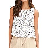 IDEALSANXUN Womens Linen Tank Tops Spring Summer Relaxed Fit Sleeveless Shirts