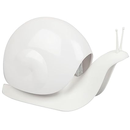 Hojo Snail Shaped Soap, Shampoo Dispenser Pump Bottle for Kitchen and Bathroom (White)