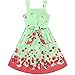 Sunny Fashion KM43 Girls Dress Cartoon Polka Dot Bow Tie Strawberry Size 6