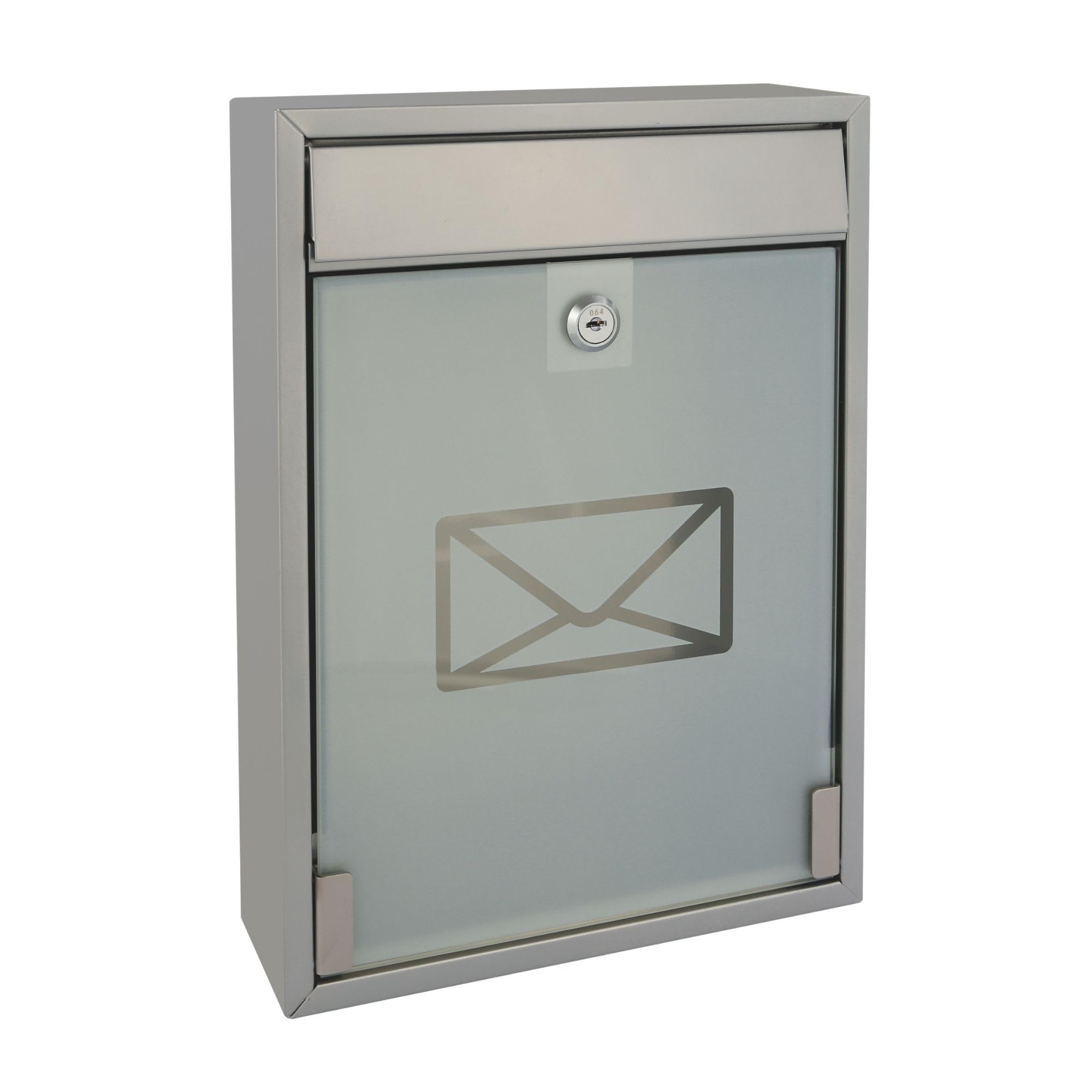 Perel BG41002 Milan Mailbox, 260x360x80mm, Silver