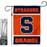 Syracuse Orange Garden Banner Flag with Flag Pole Stand Set