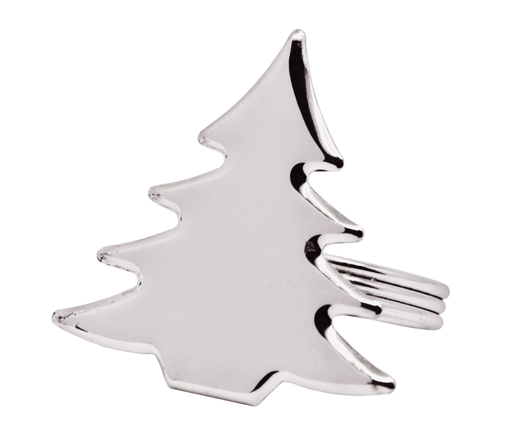 EDZARD napkin ring "Fir tree, silver plated, tarnish protected, set of 4