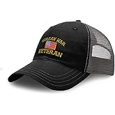 Richardson Soft Mesh Cap Hat Embroidered American Veteran Korean War A Trucker Hats for Men & Women Cotton