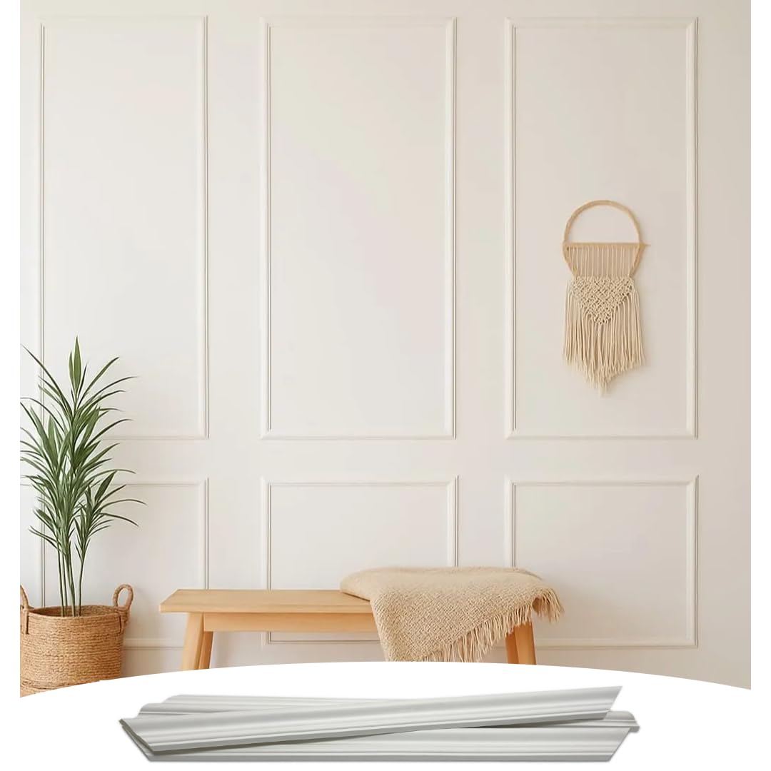 Photo 1 of **** THE EDGE PIECES***     Accent Wall Molding Kit for Interior Wall Moulding Decor | Wainscoting Paneling Kit | Pre Made Wainscotting Kit | (NOT Peel & Stick) Use Instructions to Choose Quantity Needed (1 TOP 1 Bottom)