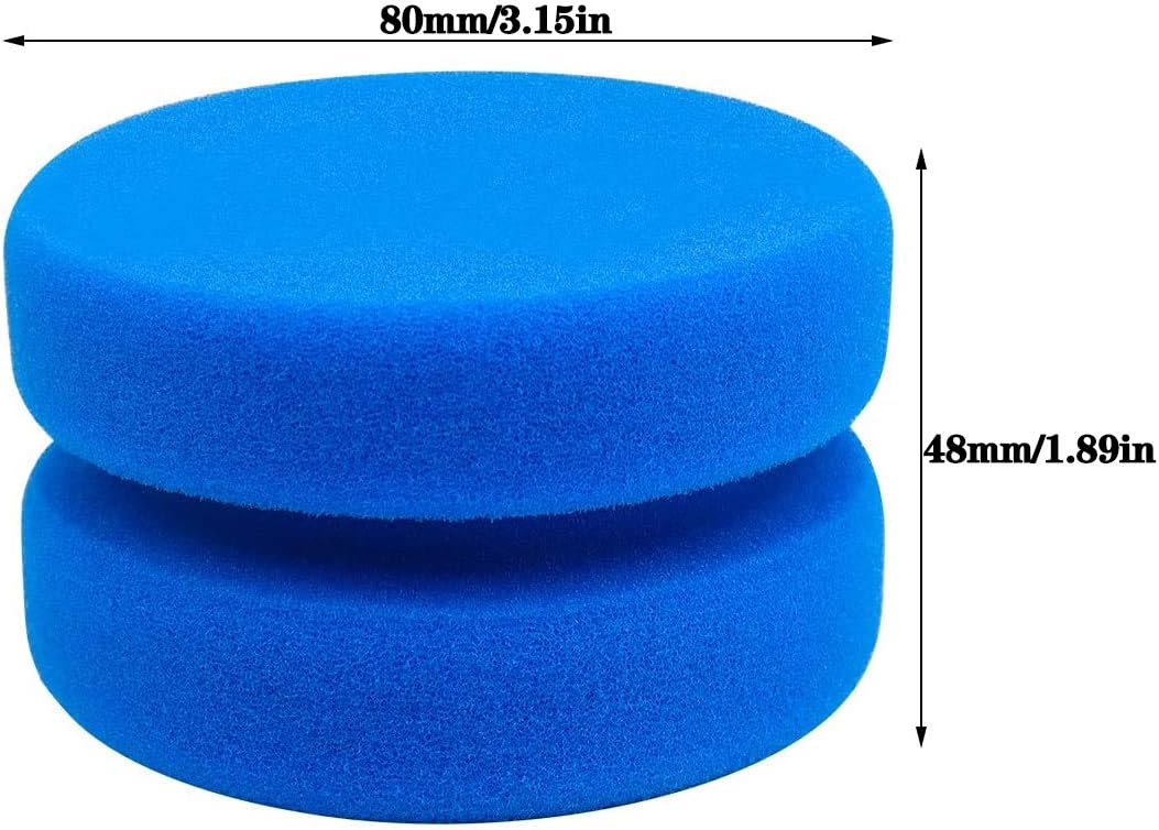 Paint Sponge, Painting Sponge Applicator with Mesh Hang Dry Storage Bag, Watercolor Sponges, 3" Blue Round Painting Sponges for Kids, 2Pcs