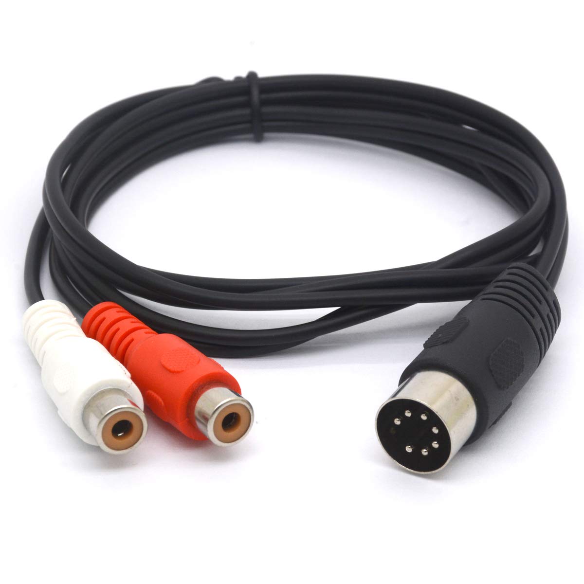 OpenII Din 7 Pin Male to Dual RCA Female Audio Cable Cord for Bang & Olufsen, Naim, Quad.Stereo Systems (1 meter)