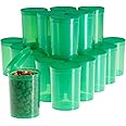 20 Pack Empty Pill Bottles with Pop Top Caps, 30 Dram Medicine Containers, Prescription Vials with Lids (Green)