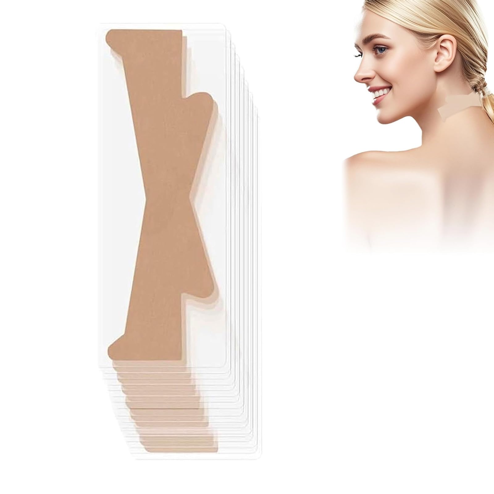 Photo 1 of ***2 PACKS INCLUDED***20 PCS Neck Tape Lifting Invisible, Neck Wrinkle Patches, Waterproof and High Elastic Breathable Lifting Tape Invisible, Improve Necks Lines and Wrinkles***2 PACKS INCLUDED***