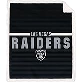 Las Vegas Raiders Logo Letter Poly Spandex Blanket with Sherpa