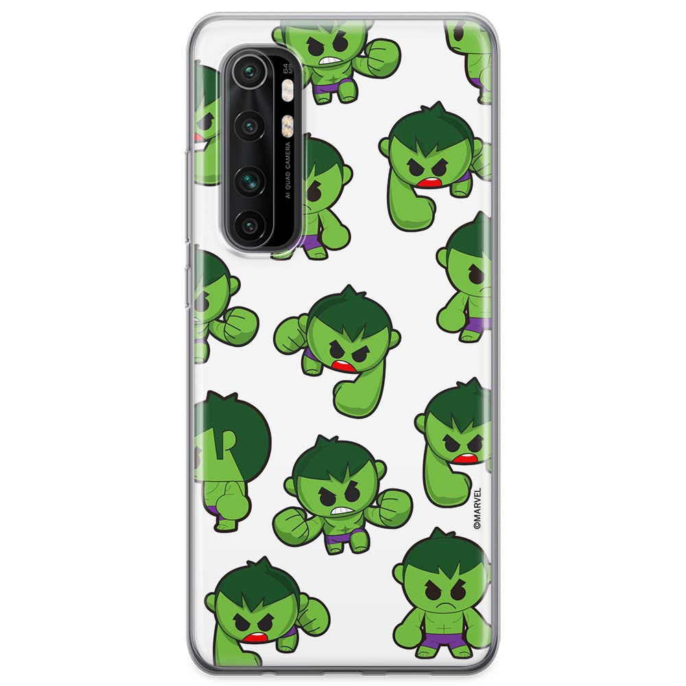 ERT GROUP mobile phone case for Xiaomi MI NOTE 10 Lite original and officially Licensed Marvel pattern Hulk 006 optimally adapted to the shape of the mobile phone, case made of TPU
