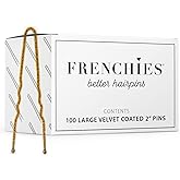 Frenchies French Twist Hair Pin, Ultra Flocked Extra Soft French Hair Pins for Women, Wedding, Updo Extensions, or Wig, 100 Count, Blond, Small (2 inch)